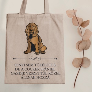 Tökéletes COCKER SPÁNIEL gazdik - vászontáska - Farkas Benjamin, Táska & Tok, Bevásárlás & Shopper táska, Shopper, textiltáska, szatyor, Fotó, grafika, rajz, illusztráció, Mindenmás, MESKA