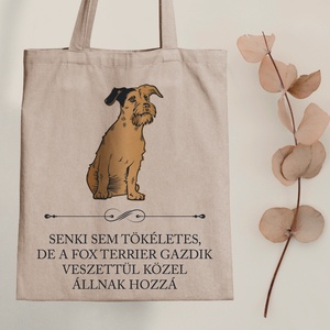 Tökéletes FOX TERRIER gazdik - vászontáska - Farkas Benjamin, Táska & Tok, Bevásárlás & Shopper táska, Shopper, textiltáska, szatyor, Fotó, grafika, rajz, illusztráció, Mindenmás, MESKA