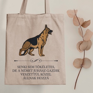 Tökéletes NÉMET JUHÁSZ gazdik - vászontáska - Farkas Benjamin, Táska & Tok, Bevásárlás & Shopper táska, Shopper, textiltáska, szatyor, Fotó, grafika, rajz, illusztráció, Mindenmás, MESKA