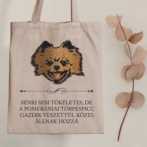 Tökéletes POMERÁNIAI TÖRPESPICC gazdik - vászontáska - Farkas Benjamin, Táska & Tok, Bevásárlás & Shopper táska, Shopper, textiltáska, szatyor, Fotó, grafika, rajz, illusztráció, Mindenmás, MESKA
