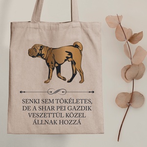 Tökéletes SHAR PEI gazdik - vászontáska - Farkas Benjamin, Táska & Tok, Bevásárlás & Shopper táska, Shopper, textiltáska, szatyor, Fotó, grafika, rajz, illusztráció, Mindenmás, MESKA