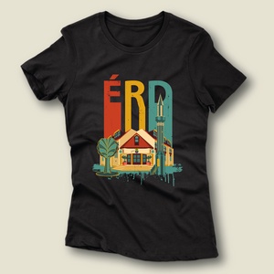 Érd Retró - női póló - ruha & divat - női ruha - póló, felső - Meska.hu