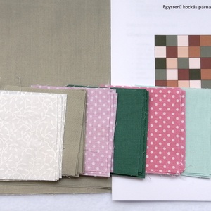 Kockás párna foltvarró csomag - diy (csináld magad) - egységcsomag - Meska.hu