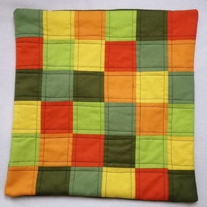 Kockás párna foltvarró csomag - diy (csináld magad) - egységcsomag - Meska.hu