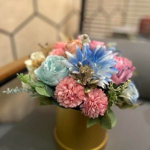 Tavaszi Selyemvirág Doboz - otthon & életmód - dekoráció - asztal és polc dekoráció - asztaldísz - Meska.hu