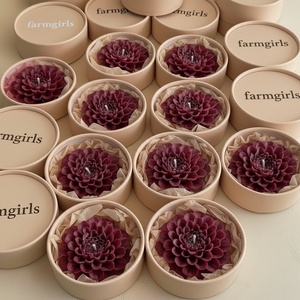 FLEUR BURGUNDY � virággyertya - esküvő - emlék & ajándék - köszönőajándék - Meska.hu