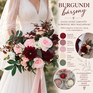 Velvet Burgundy � őszi menyasszonyi csokor (friss virág) burgundi és púder árnyalatokban - esküvő - menyasszonyi- és dobócsokor - Meska.hu