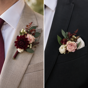Velvet Burgundy � vőlegény kitűző (friss virág) - Meska.hu
