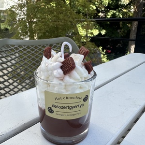 Hot Chocolate �� desszertgyertya szójaviaszból - otthon & életmód - gyertya, illat, aroma - gyertya - Meska.hu