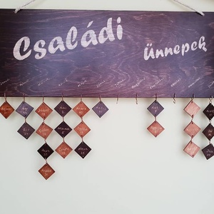 Családi ünnepek, Otthon & Életmód, Dekoráció, Fali és függő dekoráció, Falinaptár & Öröknaptár, Gravírozás, pirográfia, MESKA