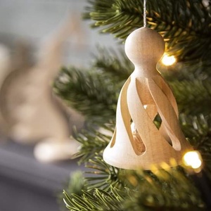 Karácsonyfadísz-Csengő  spirál natúr - Meska.hu