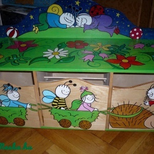 Kézzel festett cipő tároló/ cipő húzó pad gyerekeknek! -  - Meska.hu