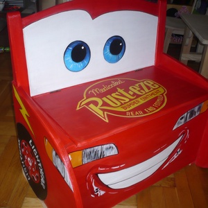  2in1 Kézzel festett játéktároló/pad -  - Meska.hu