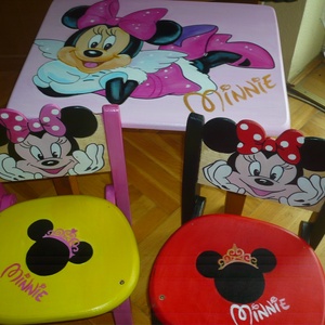 Mesefigurás asztal/szék szett (teljes kézi munka) -  - Meska.hu