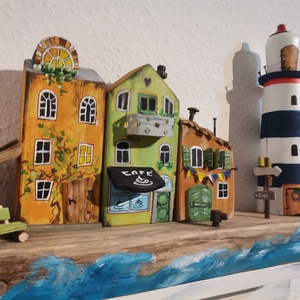 Faro de la isla  polcra, ablakba helyezhető világítótornyos  dekoráció  - otthon & életmód - dekoráció - dísztárgy - Meska.hu
