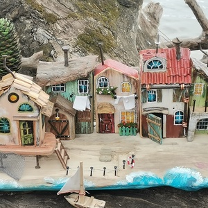 Popeye village, Anchor bay - otthon & életmód - dekoráció - asztal és polc dekoráció - asztaldísz - Meska.hu