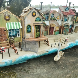 Popeye village, Anchor bay - otthon & életmód - dekoráció - asztal és polc dekoráció - asztaldísz - Meska.hu