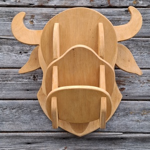 El toro állatbarát trófea, Otthon & Életmód, Dekoráció, Fali és függő dekoráció, Falra akasztható dekor, Famegmunkálás, MESKA