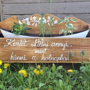 Idézetesfolkart  virágláda - Meska.hu