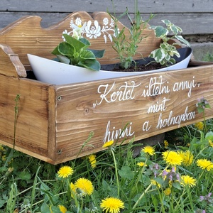 Idézetesfolkart  virágláda - otthon & életmód - ház & kert - virágláda, balkonláda - Meska.hu