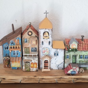 Nekeresd kulcsakasztó városka-polcocska - Meska.hu