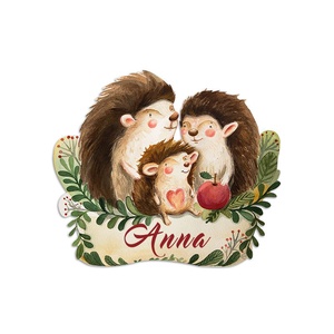 Süni család névtábla, Otthon & Életmód, Ház & Kert, Névtábla, Festészet, Famegmunkálás, MESKA