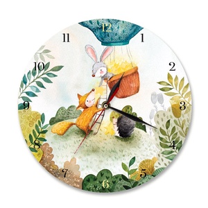 Csillagot szállító hőlégballon-falióra, Otthon & Életmód, Dekoráció, Falióra & óra, Fali és függő dekoráció, Festészet, Festett tárgyak, MESKA