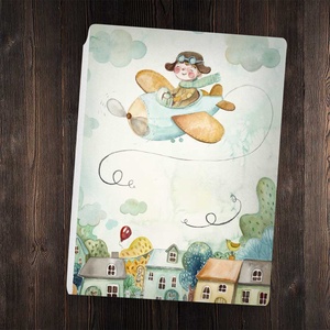 Repülős megszemélyesíthető borítójú füzet - otthon & életmód - papír, írószer - jegyzetfüzet & napló - Meska.hu