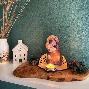 Karácsonyi mécsestartó - Meska.hu