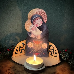 Karácsonyi mécsestartó - otthon & életmód - dekoráció - asztal és polc dekoráció - asztaldísz - Meska.hu