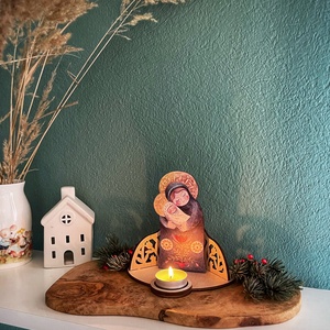 Karácsonyi mécsestartó - otthon & életmód - dekoráció - asztal és polc dekoráció - asztaldísz - Meska.hu