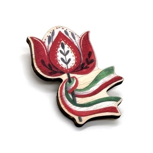 Tulipános kokárda - ékszer - kitűző és bross - Meska.hu