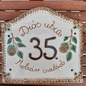 Házszámtábla, Otthon & Életmód, Ház & Kert, Házszám, Kerámia, MESKA