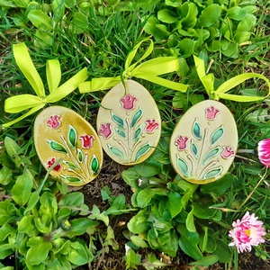 Húsvéti kerámia tojás dísz, Otthon & Életmód, Dekoráció, Fali és függő dekoráció, Függődísz, , MESKA