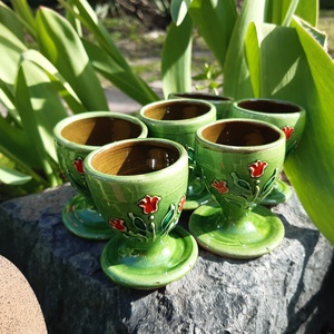 Tulipános tojástartó  - otthon & életmód - konyhafelszerelés, tálalás - tálalás - zsúrkocsi, tálalóasztal - Meska.hu