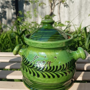 Zsírosbödön, Otthon & Életmód, Konyhafelszerelés, tálalás, Flaska, csatos üveg, Kerámia, MESKA