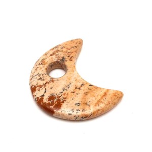 Jáspis kép medál átfúrt félhold 30mm, Ékszer, Nyaklánc, Medál, , MESKA