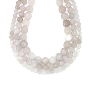 Tejkvarc matt golyó 8mm  ékszerkészítő alapanyag (füzér) - Meska.hu
