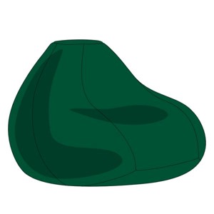 Zöld XXL Babzsákfotel Huzat, , , MESKA