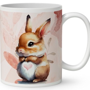 Kérd a neveddel - Szíves pocakú nyuszika mintás bögre - otthon & életmód - konyhafelszerelés, tálalás - tálalás - bögre & csésze - Meska.hu