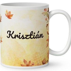 Névvel kérhető - Cuki őszi kávézós róka mintás bögre - otthon & életmód - konyhafelszerelés, tálalás - tálalás - bögre & csésze - Meska.hu