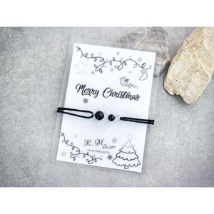 Merry Christmas ónix angyal karkötő - Meska.hu