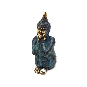 Réz figura Buddha álmodozó antik 9x4cm, Otthon & Életmód, Dekoráció, Spiritualitás, , MESKA