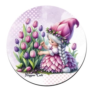 Tündéri Tulipános manólány mintás bögre alátét, Otthon & Életmód, Konyhafelszerelés, tálalás, Tálalás, Tányér- és poháralátét, , MESKA