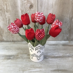 Tulipán kaspóval /szett: 12 db/ ingyen ajándékkísérővel -  - Meska.hu