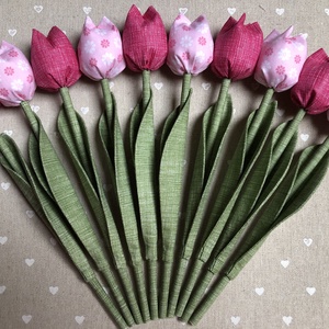 Tulipán csokor /szett: 10 szál/ ingyen ajándékkártyával, Otthon & Lakás, Dekoráció, Csokor & Virágdísz, Virágdísz és tartó, Varrás, MESKA