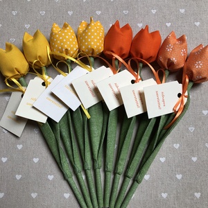 Nőnapi textil tulipánok / szett: 8 db/ ingyen ajándékkísérővel, Otthon & Lakás, Dekoráció, Csokor & Virágdísz, Virágdísz és tartó, Varrás, MESKA
