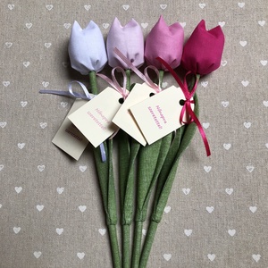 Nőnapi textil tulipánok / szett: 4 db/ ingyen ajándékkísérővel - Meska.hu