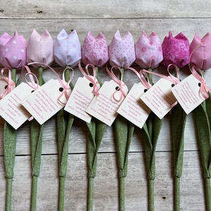 Textil tulipán /szett: 8 db/ bölcsődei búcsúajándék , Otthon & Lakás, Dekoráció, Virágdísz és tartó, Csokor & Virágdísz, Varrás, MESKA
