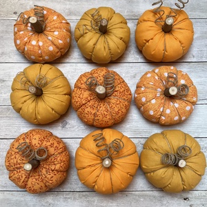 Tök dekoráció /szett: 9 db/, Otthon & Életmód, Halloween, Halloweeni dekoráció, Dekoráció, Varrás, MESKA